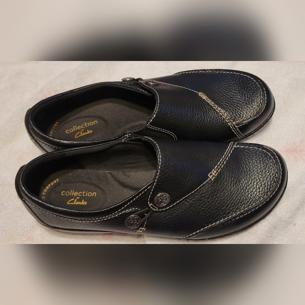 Clarks Ultimate Comfort Collection Shoes Size 8 WIDE Black